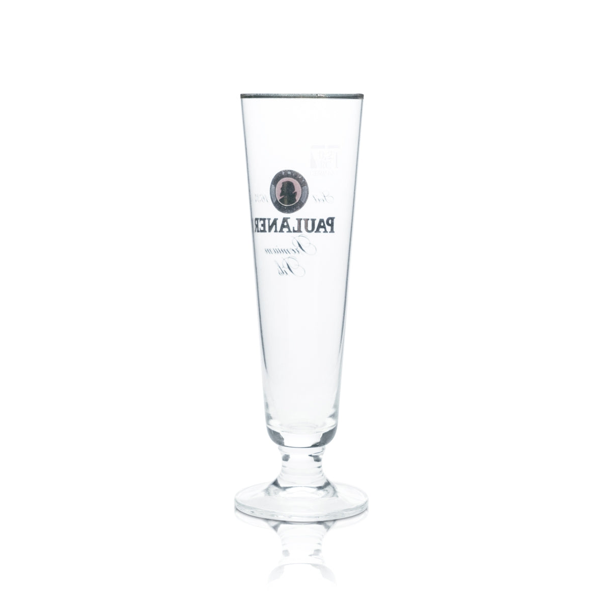 6x Paulaner beer glass 0.2 l tulip glass with gold rim, pilsner glasses, gastro brewery bar – View 3