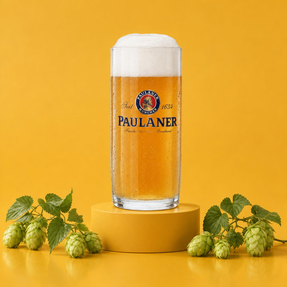 6x Paulaner beer glass 0.3l mug Pils Seidel Sahm Henkel glasses tankards Beer
