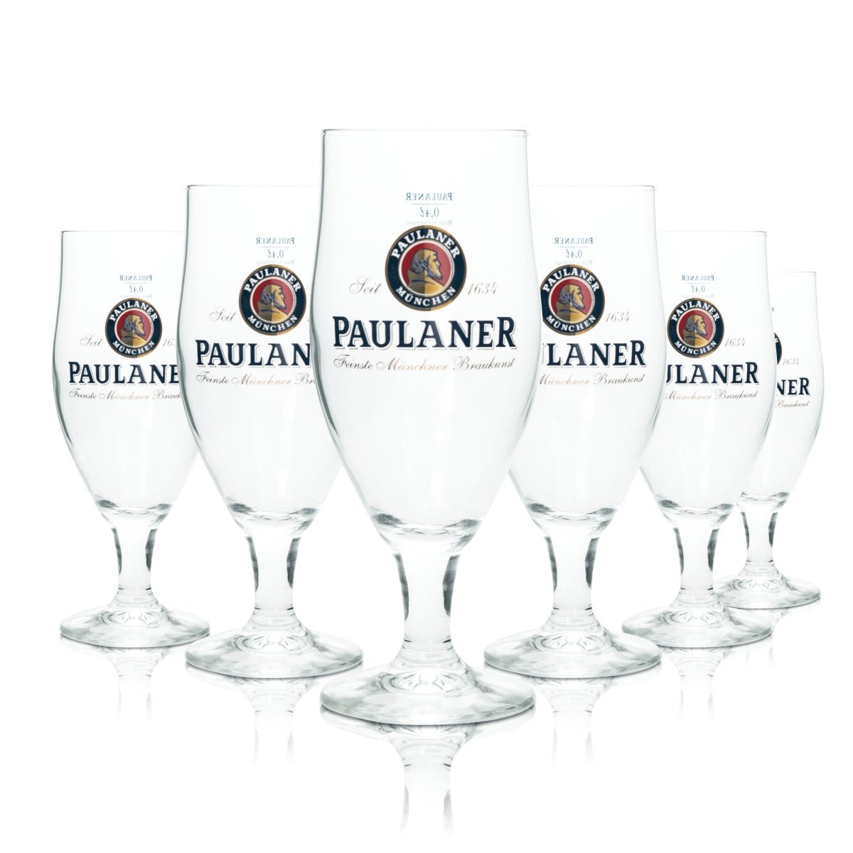 6x Paulaner Beer Glass 0.4l Goblet Aviero Ritzenhoff Pils Glasses Tulip Brewery