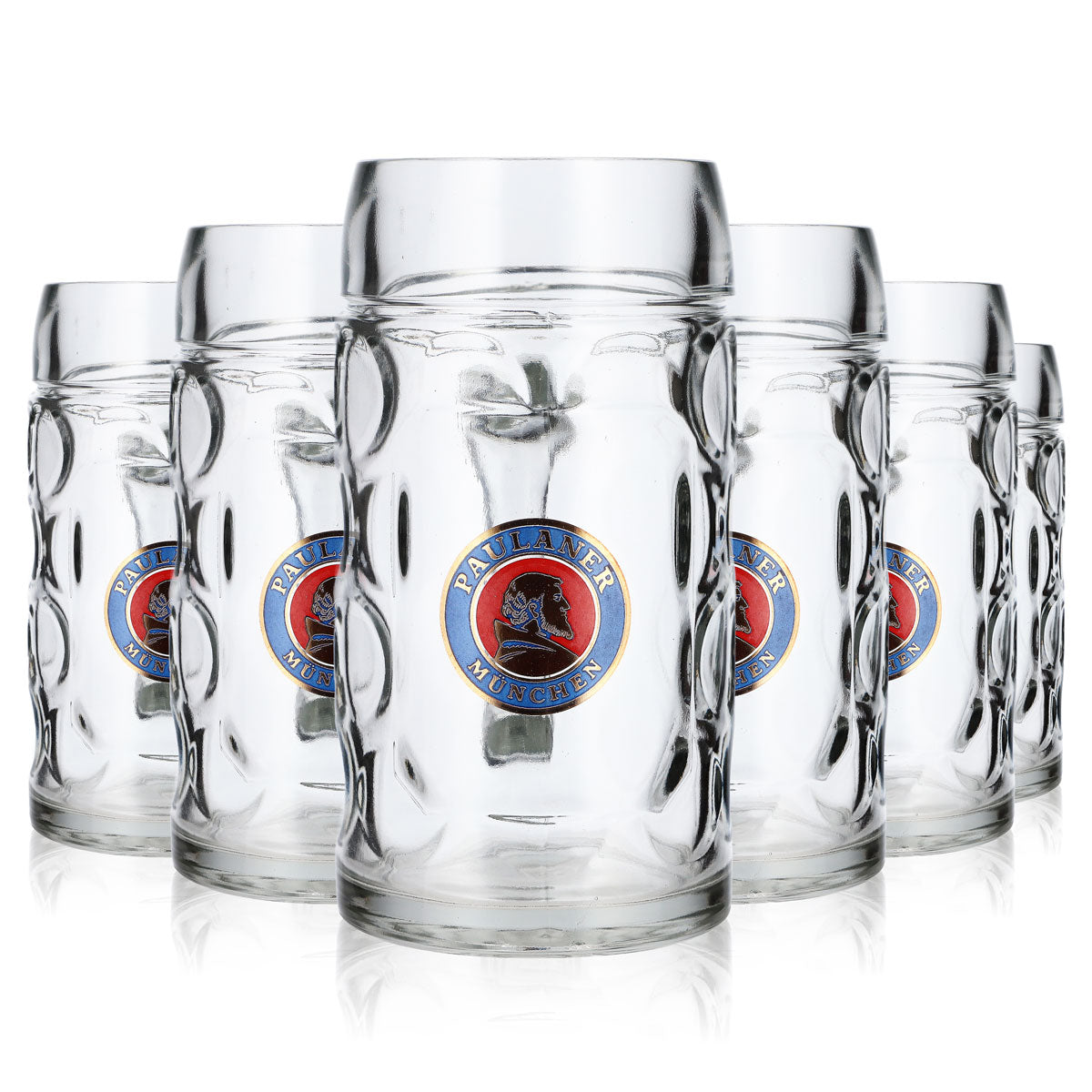 6x Paulaner beer glass beer mug beer stein 0.5l jug !!!B-STOCK!!! Contour