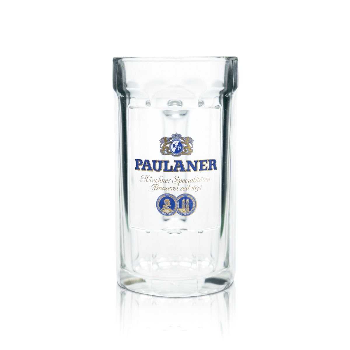 6x Paulaner beer glass 0.4l contour beer mug mug Seidel glasses set brewery – View 2