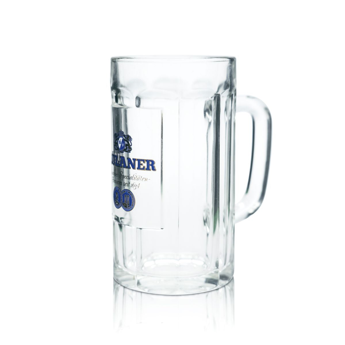 6x Paulaner beer glass 0.4l contour beer mug mug Seidel glasses set brewery – View 3