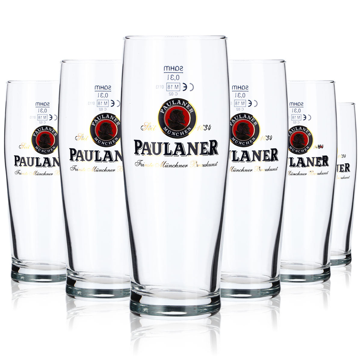 6x Paulaner glass Willi mugs 0.3l glasses Beer glasses Beer mugs Sahm Gloria – View 5