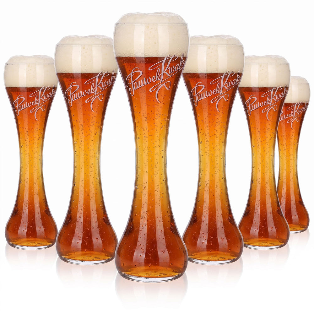 6 Pauwel Kwak Beer Glasses, 0.25 L, Ritzenhoff Goblet
