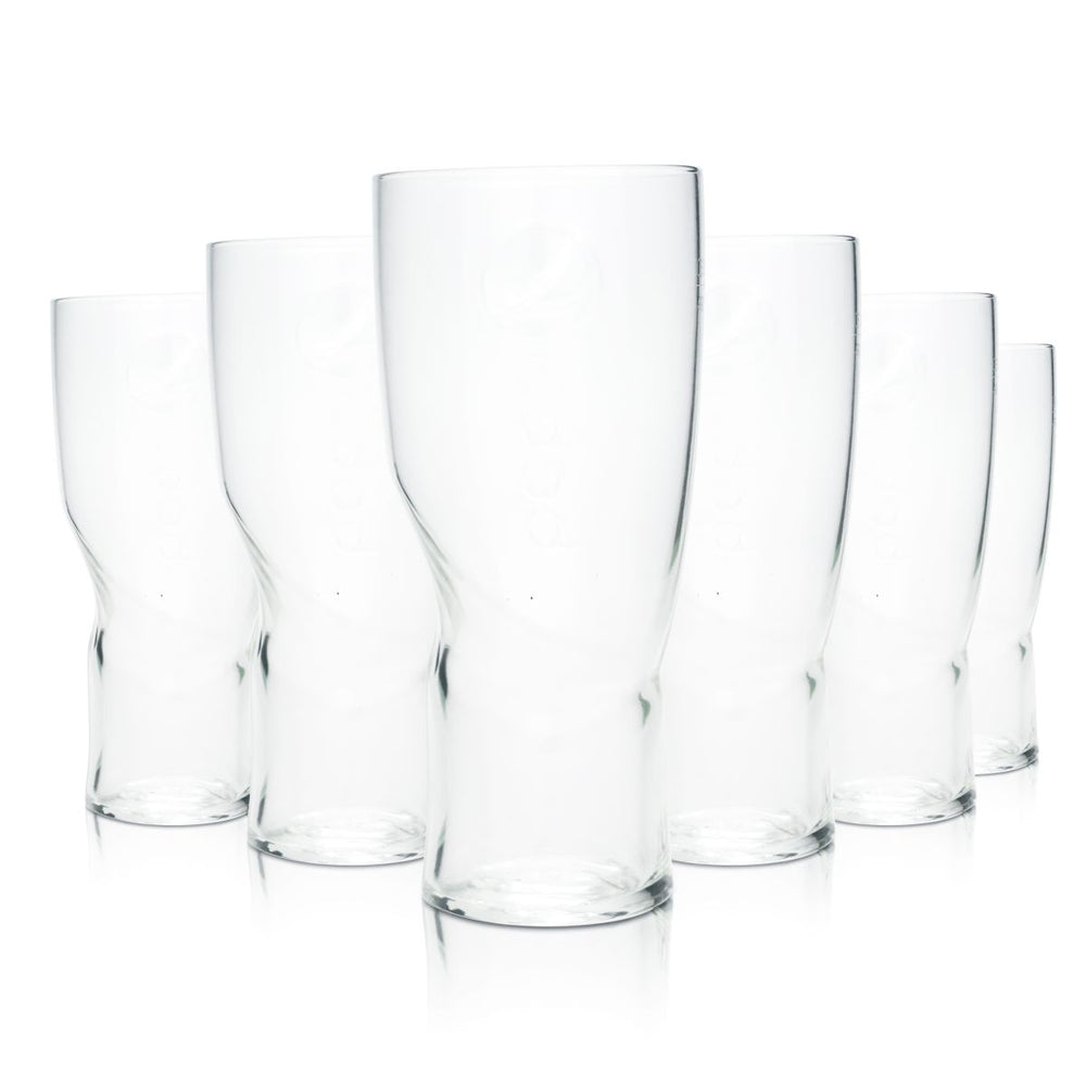 6x Pepsi Glass 0.3l Contour Drinking Glasses Willibecher Cola Soft Drink Limo Glasses
