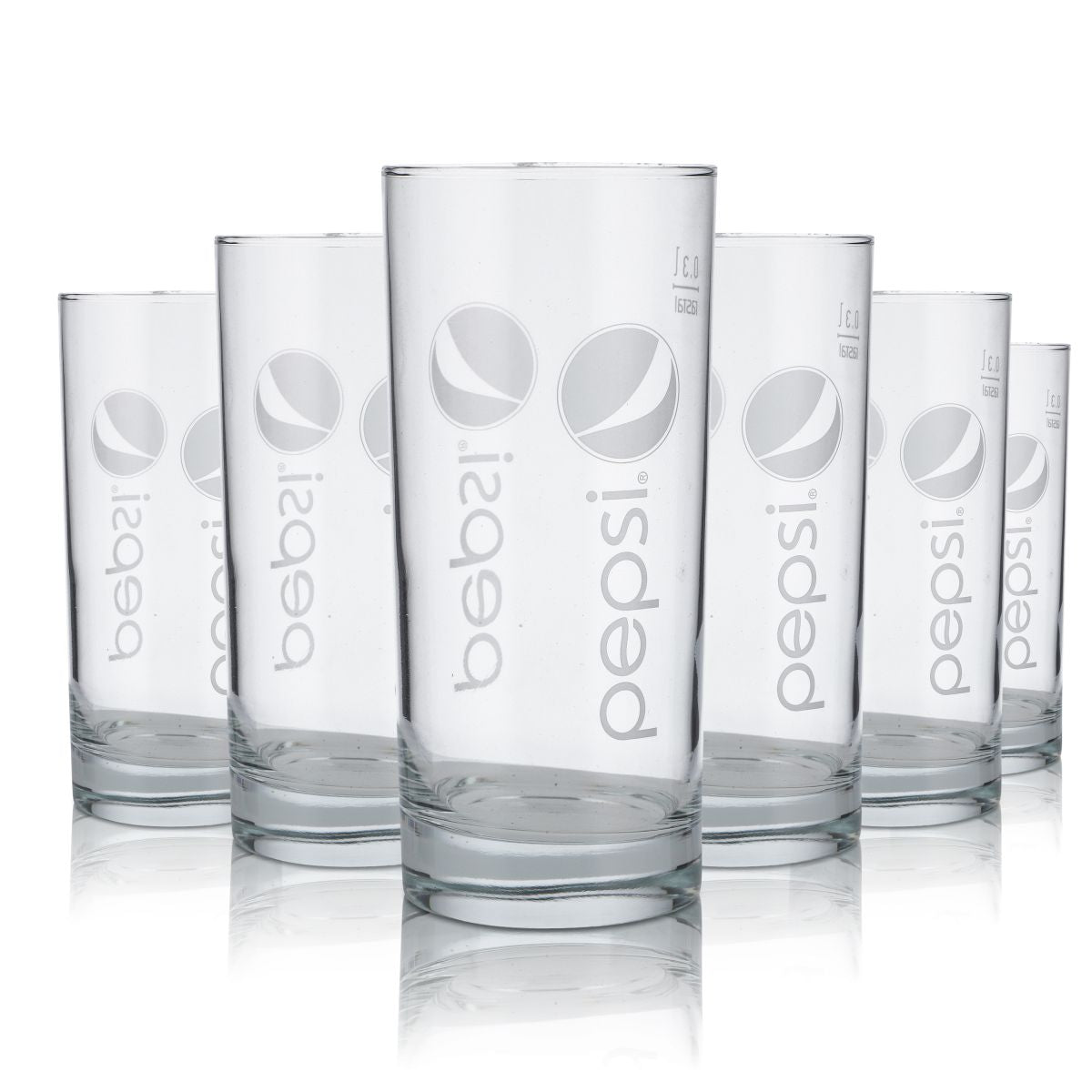 6x Pepsi glass 0.3l lemonade glass Willi tumbler soft drink glasses set Gastro Cola