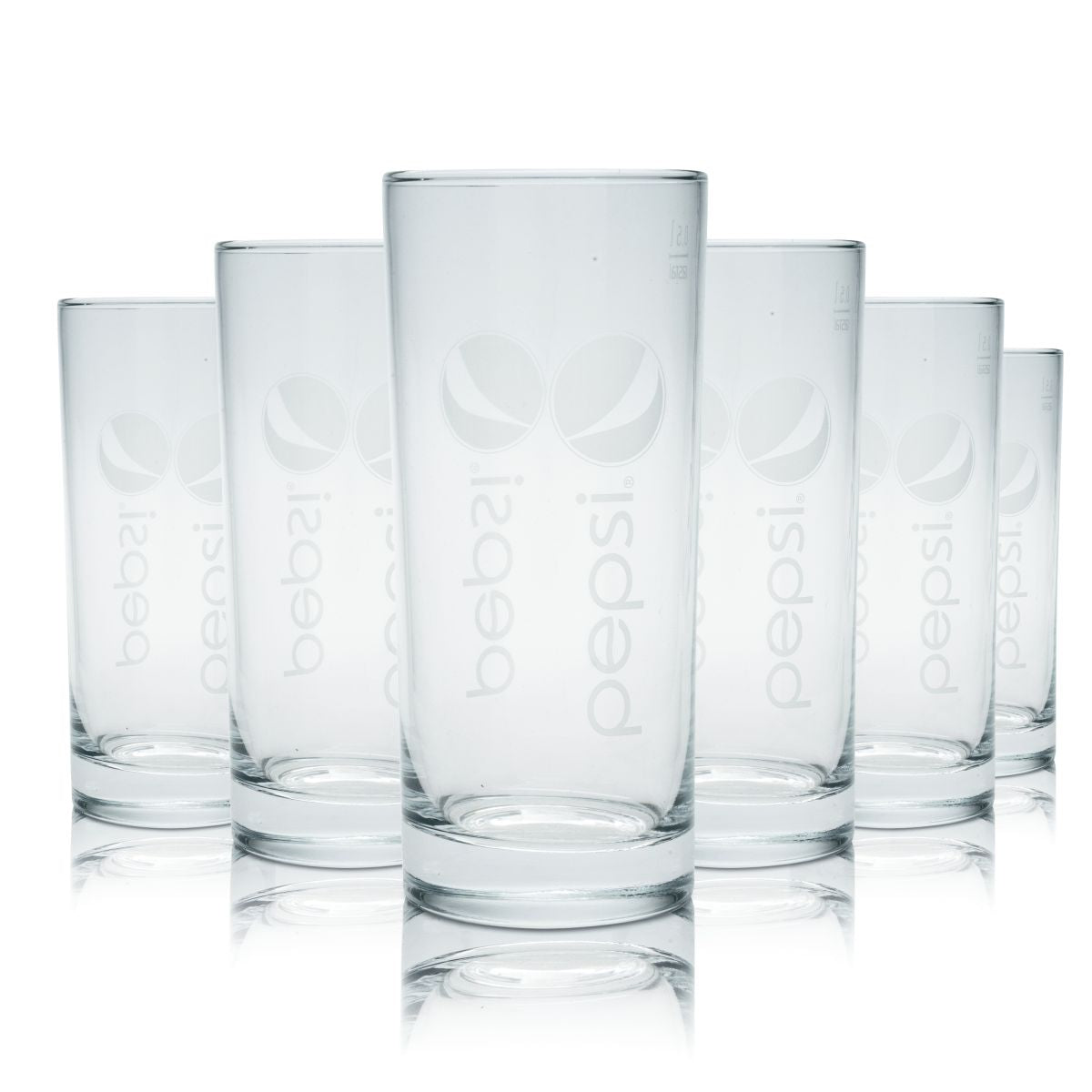 6x Pepsi glass 0,5l Willi tumbler soft drink lemonade mineral water glasses set cola
