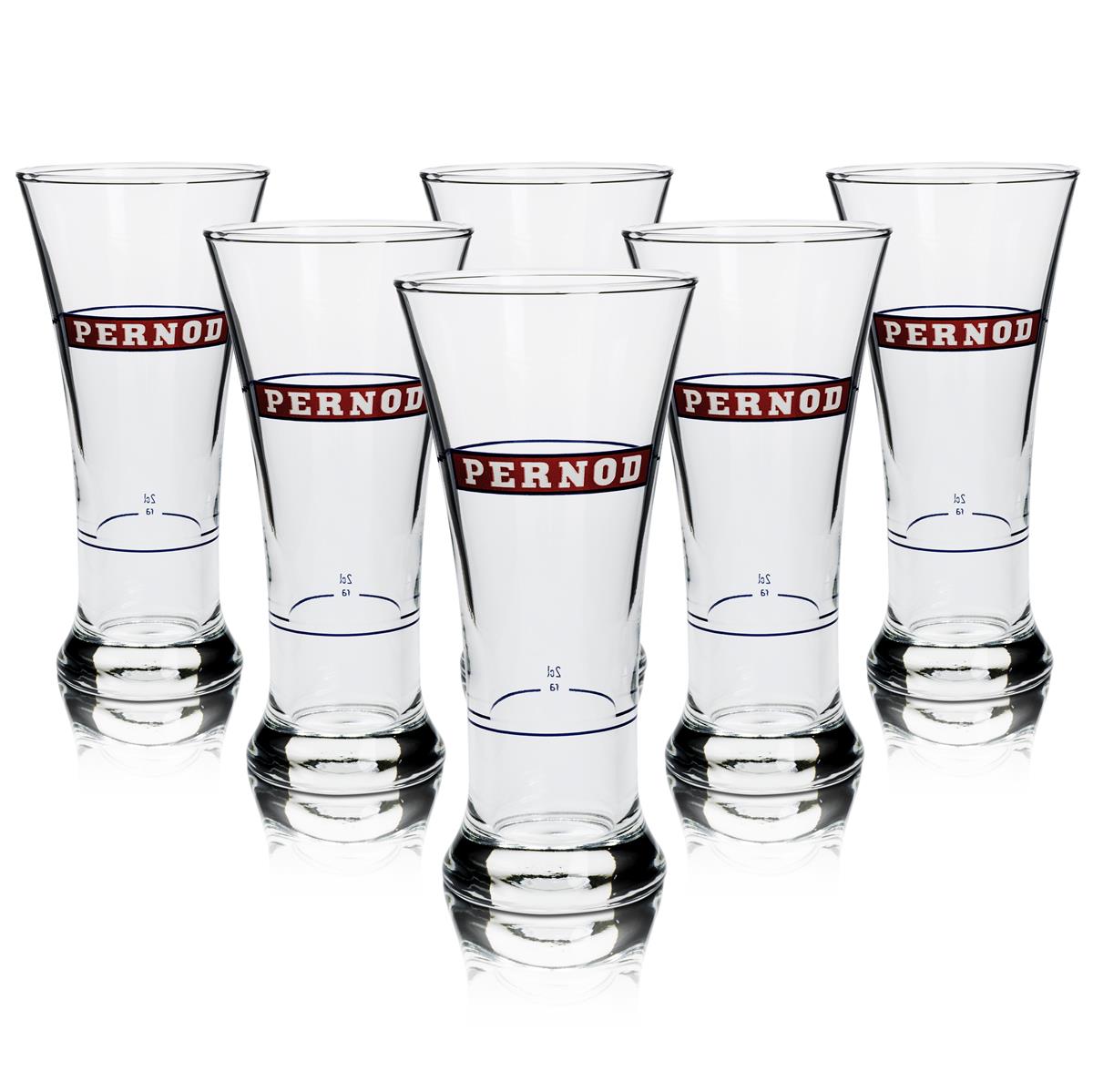 6x Pernod  Glass 22cl Exclusive V-shaped tumbler