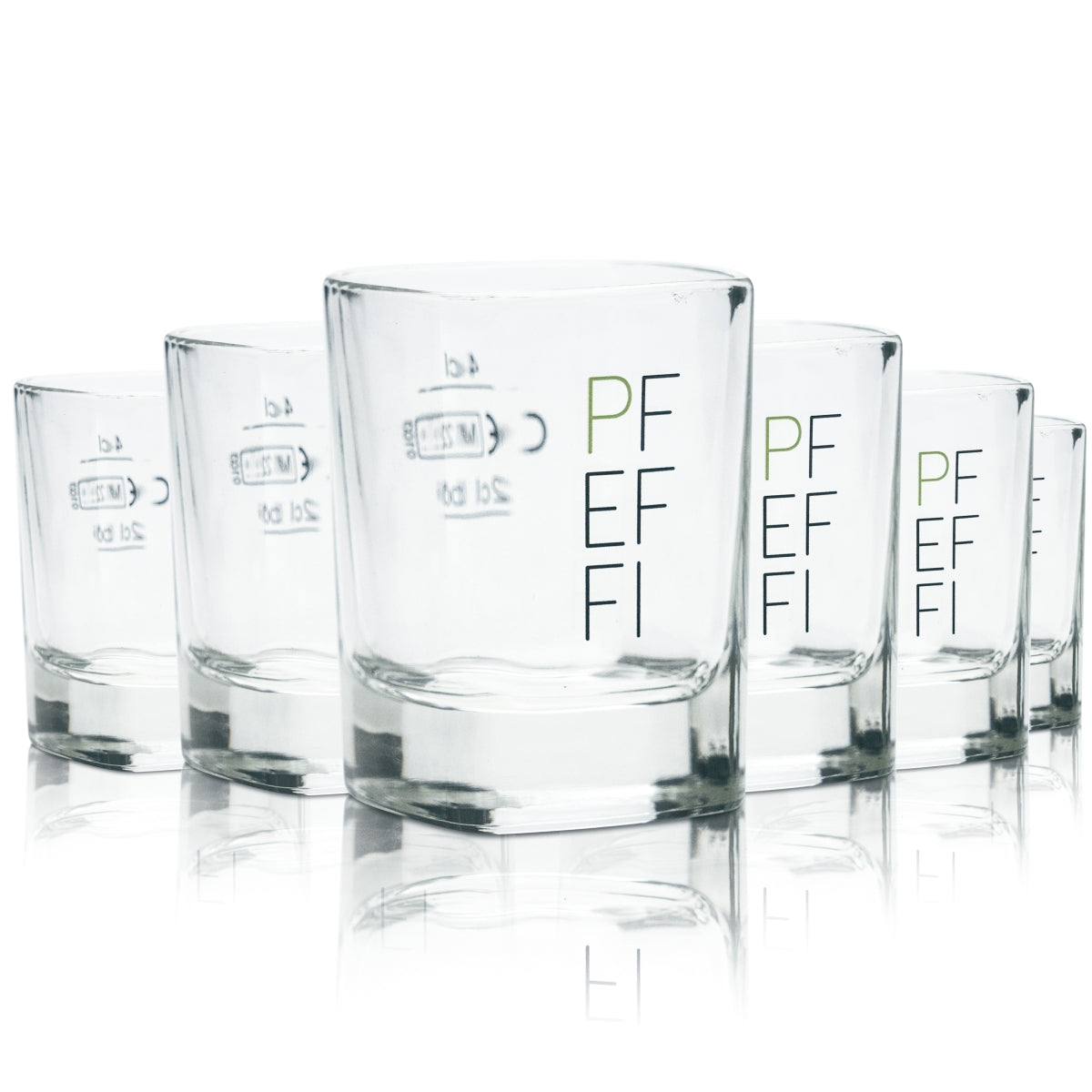 6x Pfeffi Glass 4cl Shots Short Shot Glasses Gastro Pub Nordbrand