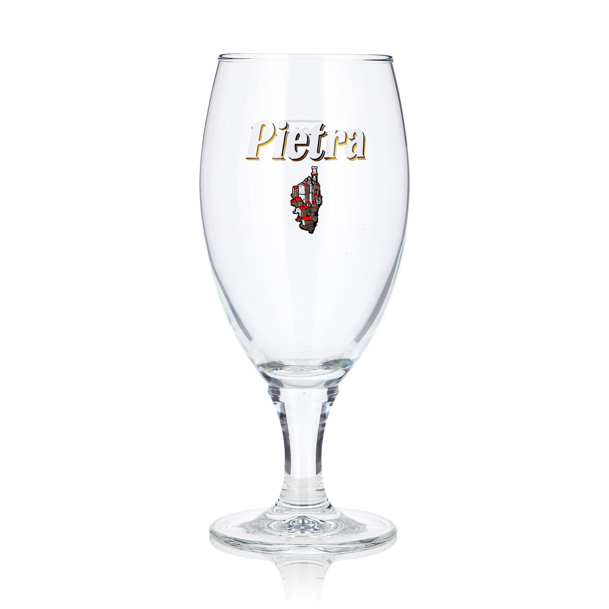 6 Pietra Beer Glasses, 0.25 L, Tulip-Shaped, White Logo, Luna Beer Glass (Set of 6) – View 2