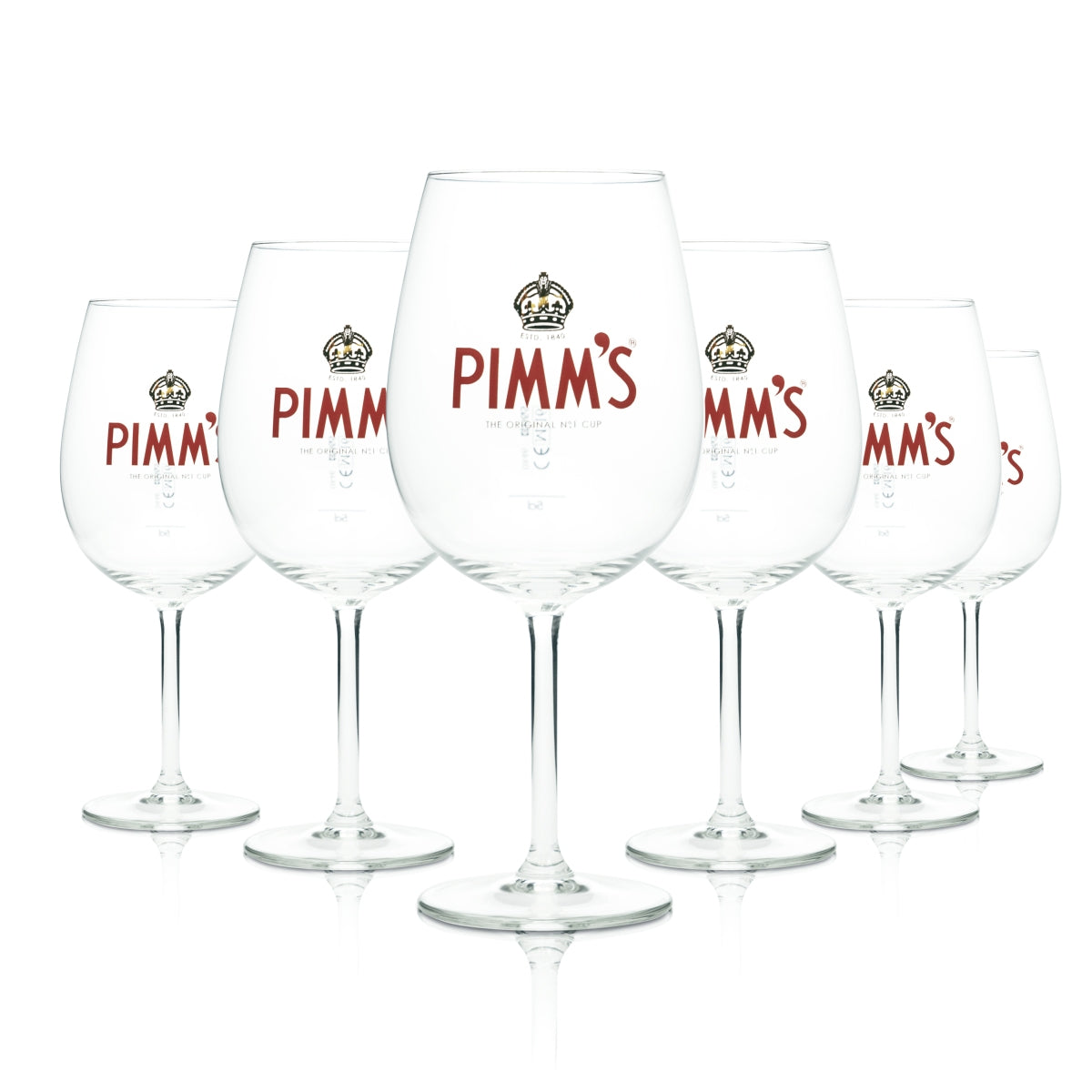 6x Pimm's Glass 0.4l Wine Liqueur Long Drink Cocktail Aperitif Glasses Gastro Stem