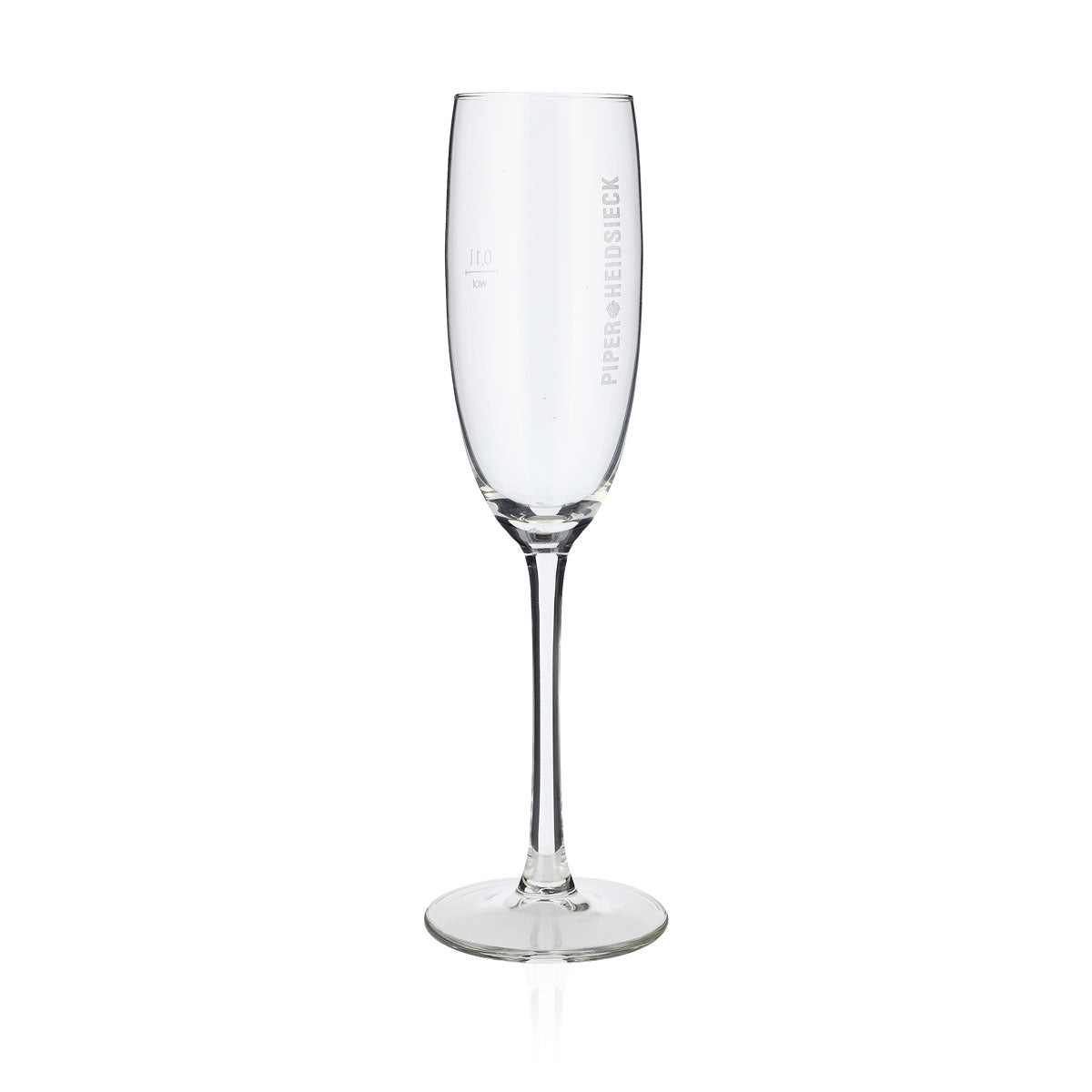 6x Piper-Heidsieck Champagne Glass 0.1l Flute Glass Logo Satin Finish Vertical – View 3