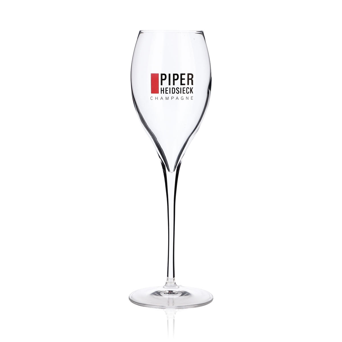 6x Piper-Heidsieck glass champagne flutes, 0.17 l, red rectangle, Lehmann Opale 17 – View 2
