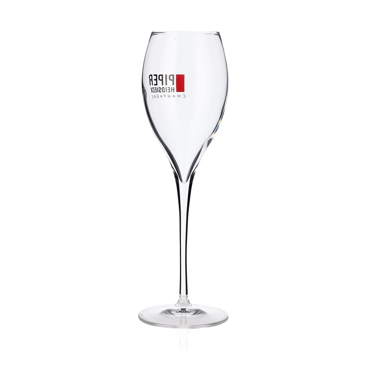 6x Piper-Heidsieck glass champagne flutes, 0.17 l, red rectangle, Lehmann Opale 17 – View 4