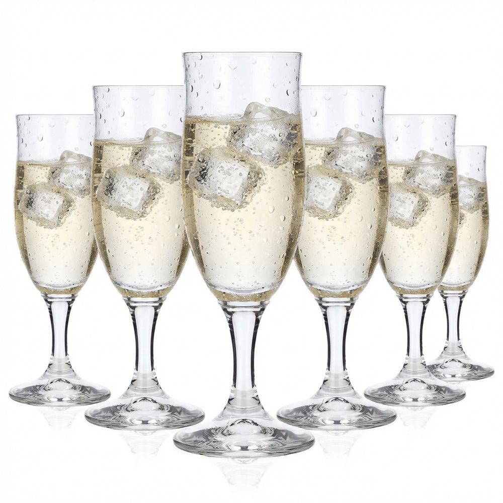 6x PMS Champagne Glasses Flute Glasses Champagne Glasses Champagne Goblets 0.1l