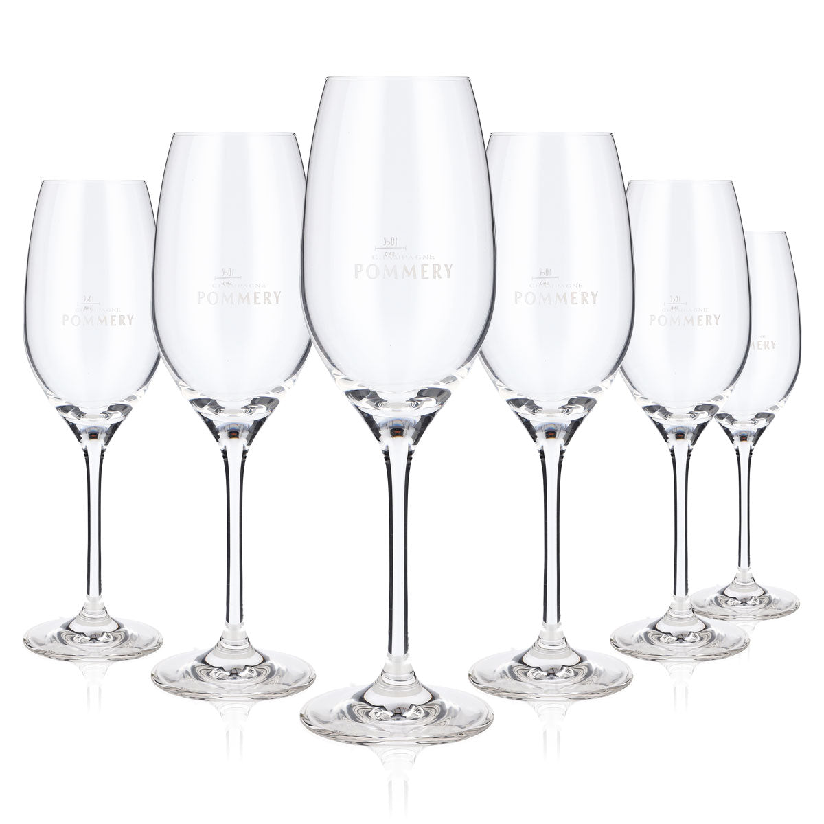 6x Pommery Champagne Flute Sparkling Wine Glasses Champagne Long Version – View 5