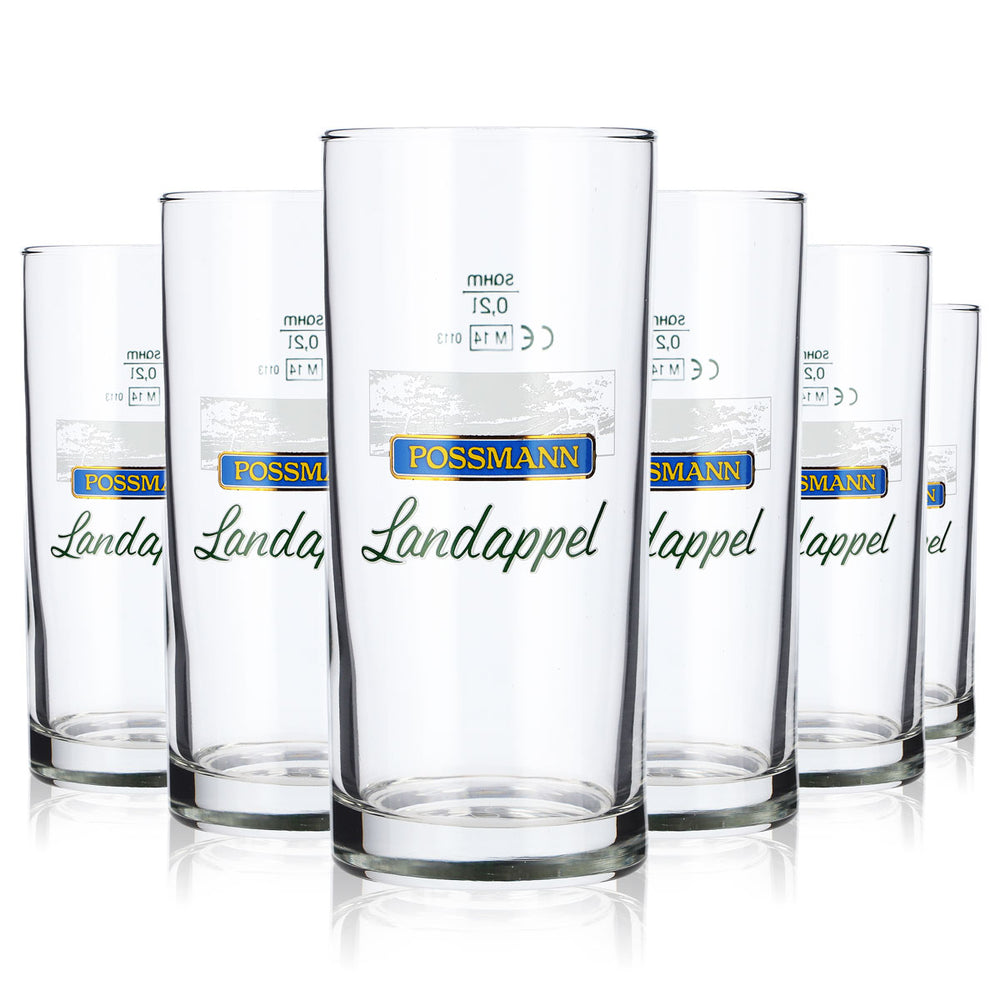 6x Possmann apple wine glasses 0.2l cups "Landappel Sahm"