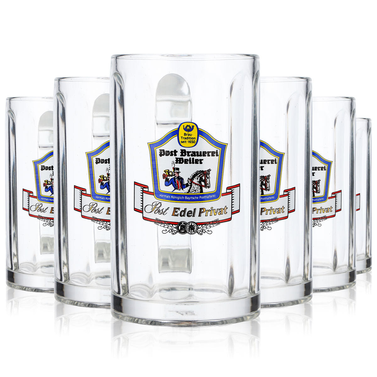 6x Post Brewery Weiler Beer Glasses 0.25l Mug Seidel Rastal Glückauf – View 7
