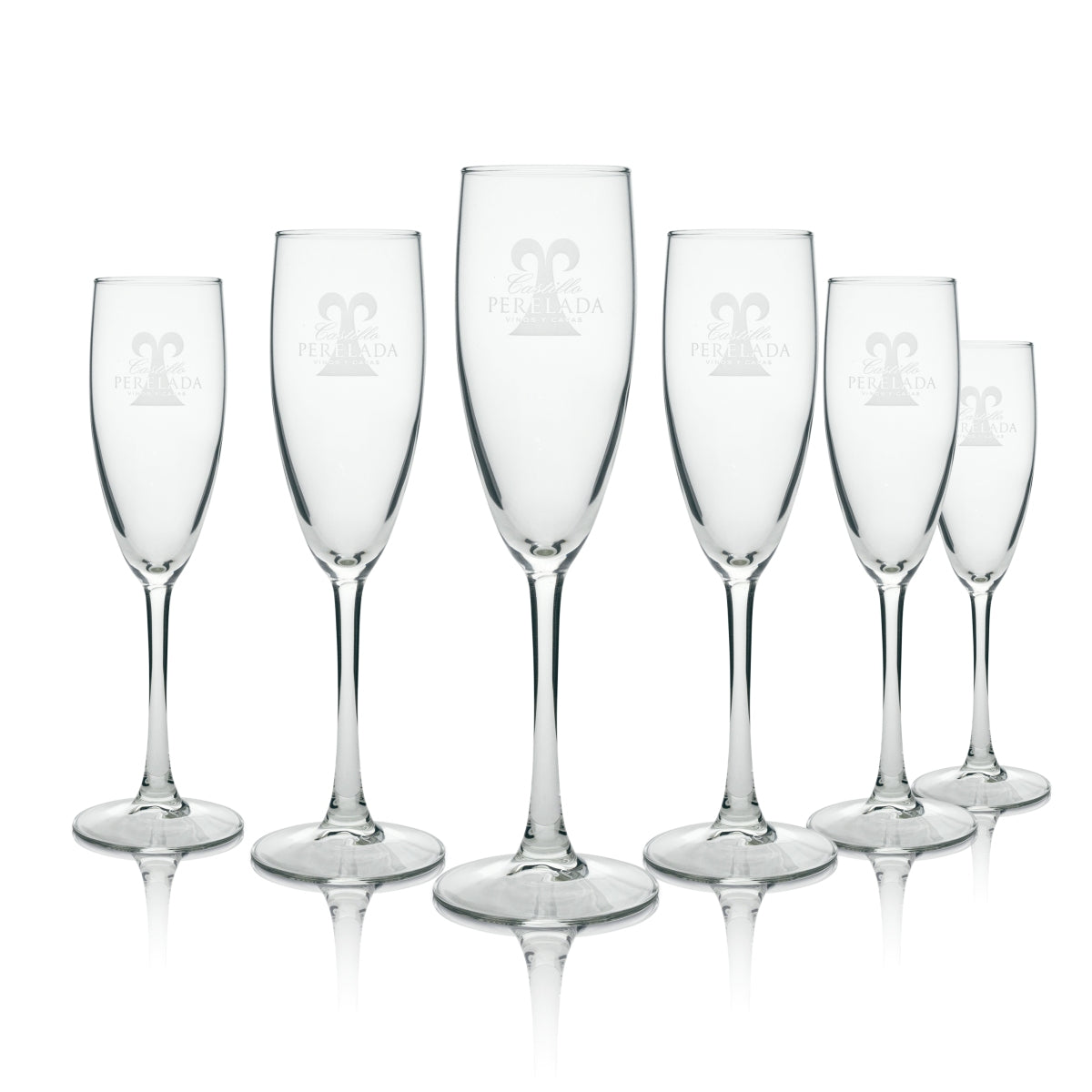 6x Prelada wine glass, champagne flute, 0.1 l