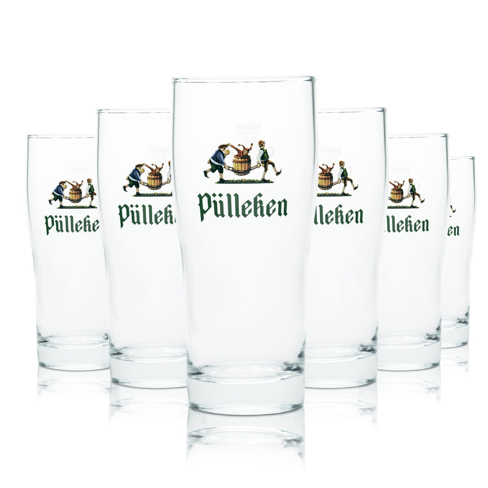 6x Pülleken Glass 0.3l Beer Glasses Trophy Mug Mug Light Brewhouse Veltins