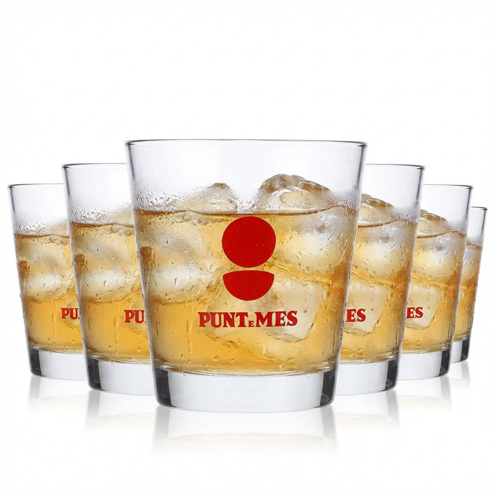 6x Punt e Mes Vermouth Glass 0.36l Tumbler Liqueur Glasses Conical Design
