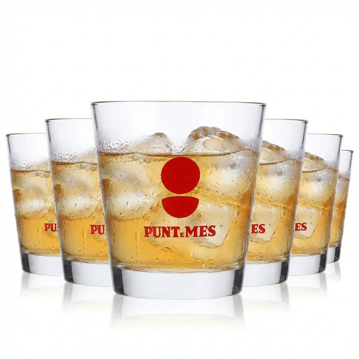 6x Punt e Mes Vermouth Glass 0.36l Tumbler Liqueur Glasses Conical Design
