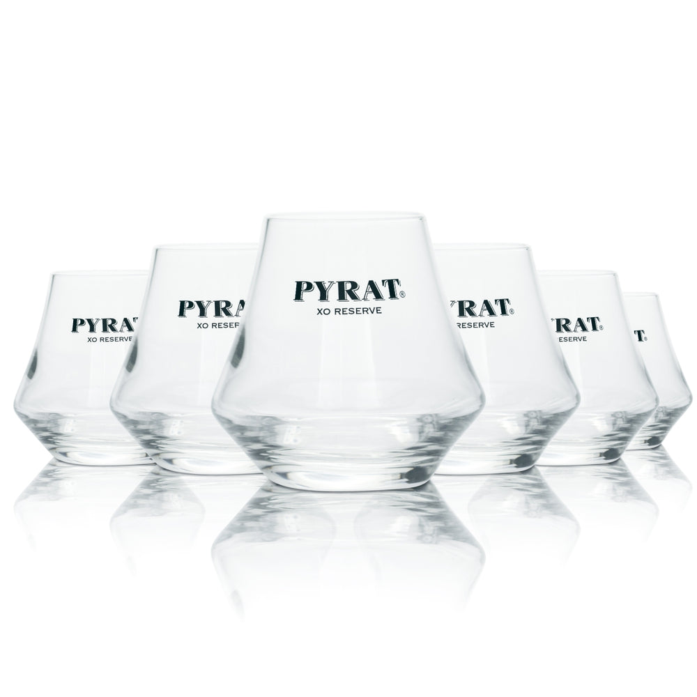 6x Pyrat XO Reserve Rum Glass 0.29l Tumbler Tasting Glasses Special Long Drink Bar