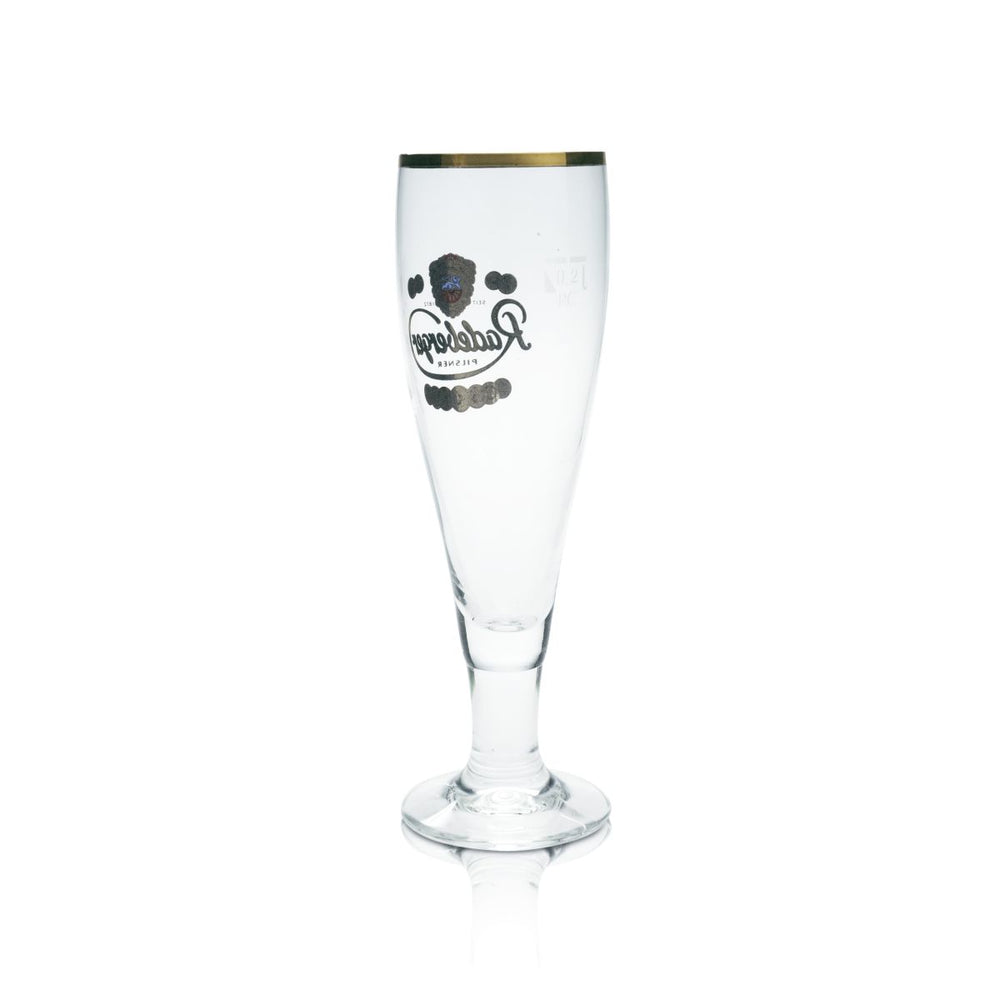 6x Radeberger beer glass 0.2 l tulip cup with gold rim, glasses, gastro bar, pilsner