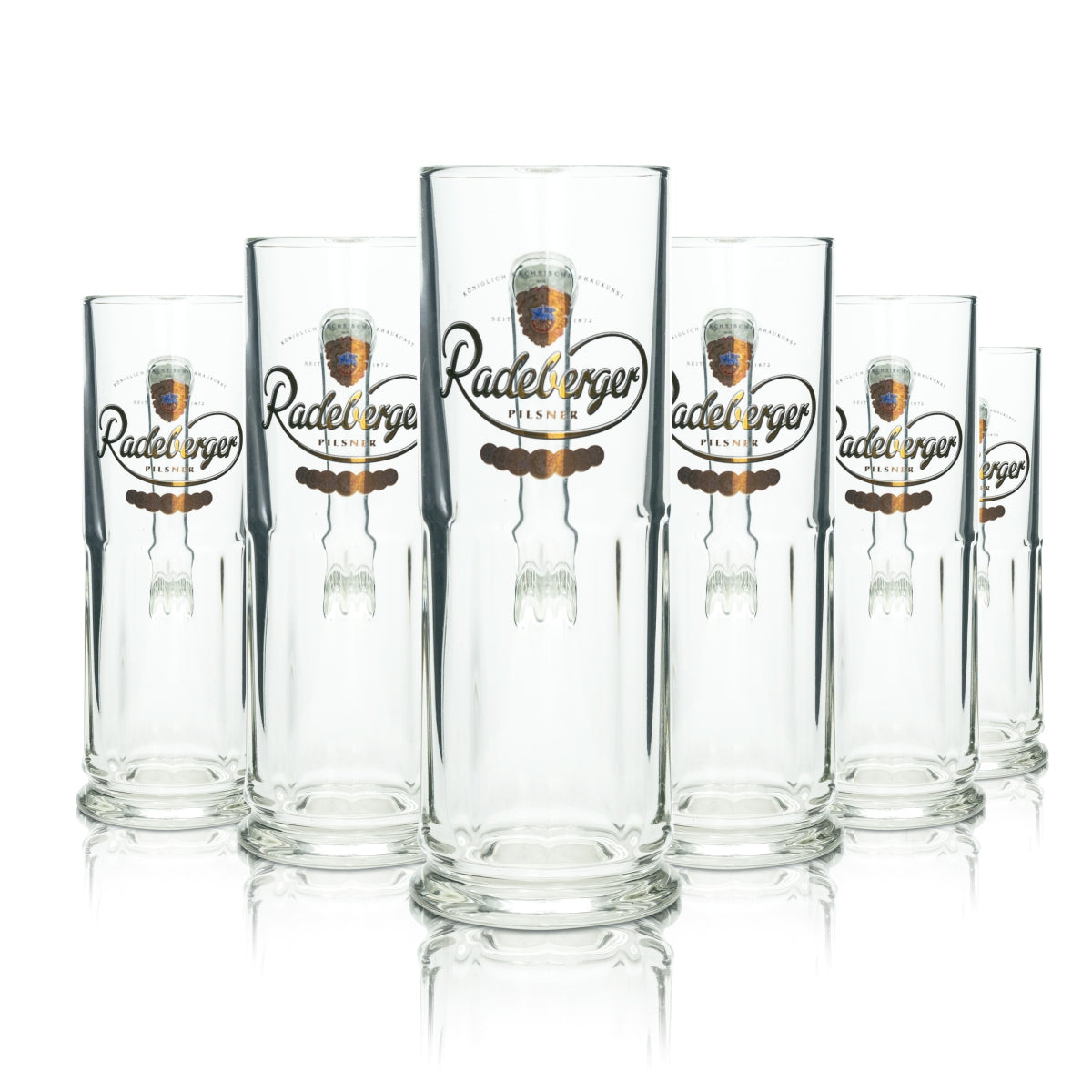 6x Radeberger beer glass 0.5l mug Maximilian Seidel Sahm Henkel glasses tankard