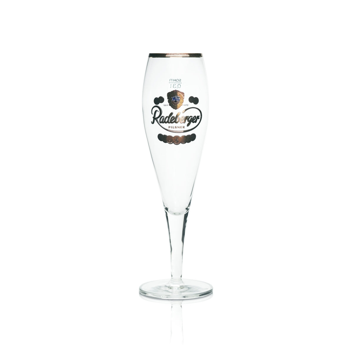 6x Radeberger Glass 0.3l Tulip Glass with Gold Rim Beer Glasses, Restaurant-Approved, Pilsner – View 2