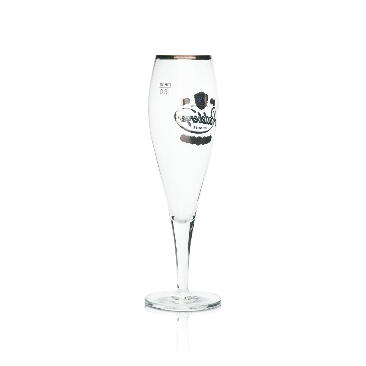 6x Radeberger Glass 0.3l Tulip Glass with Gold Rim Beer Glasses, Restaurant-Approved, Pilsner – View 3