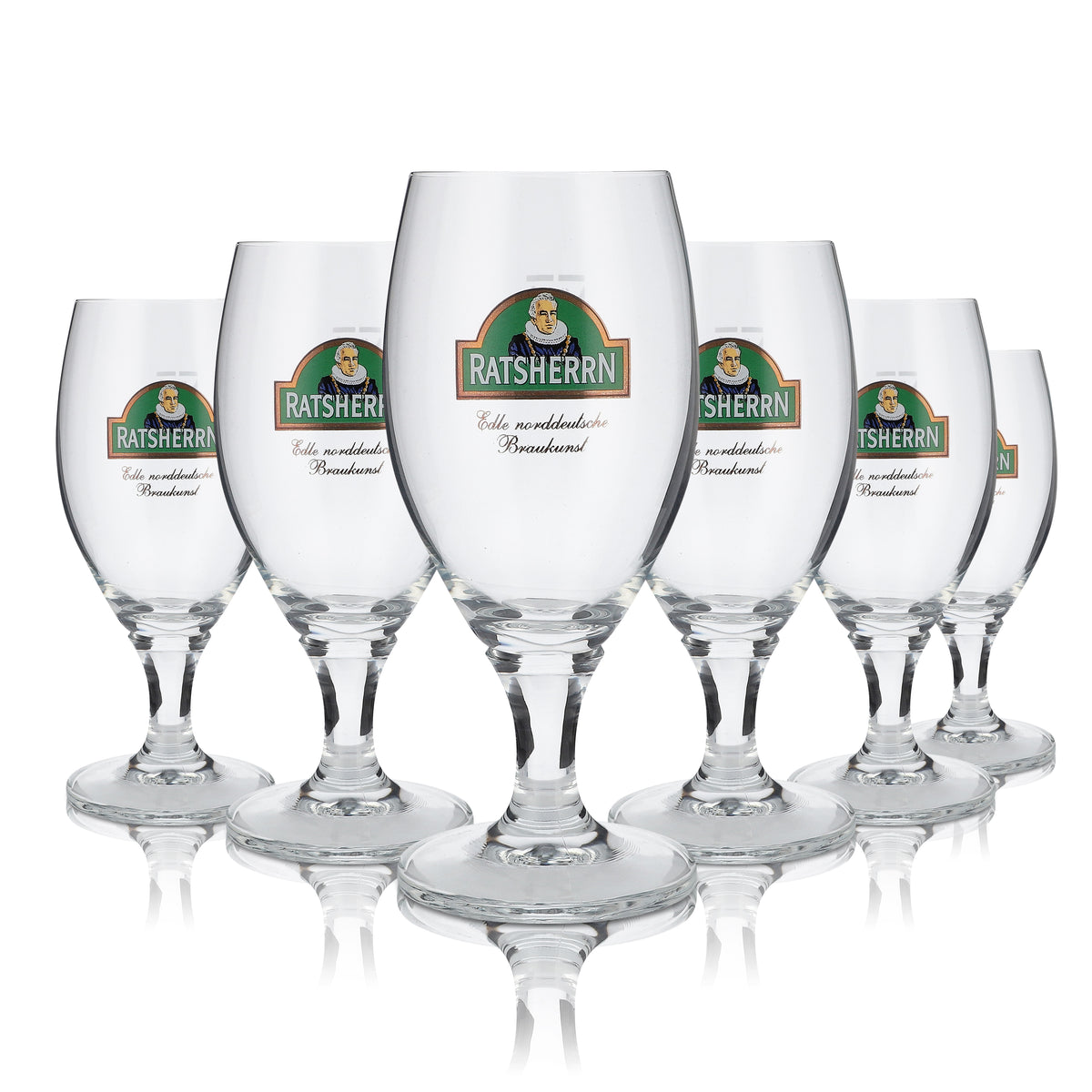 6x Ratsherrn Glass 0.3l Beer Glasses Deister Pokal RC Ritzenhoff Beer Brewery – View 4