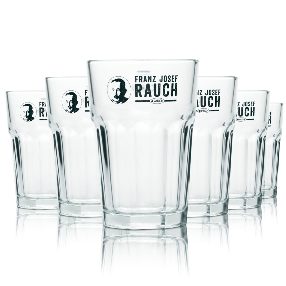 6x Smoke Glass 0.3l Juice Glasses Long Drink Tumblers Cups Gastro Oak Franz Josef