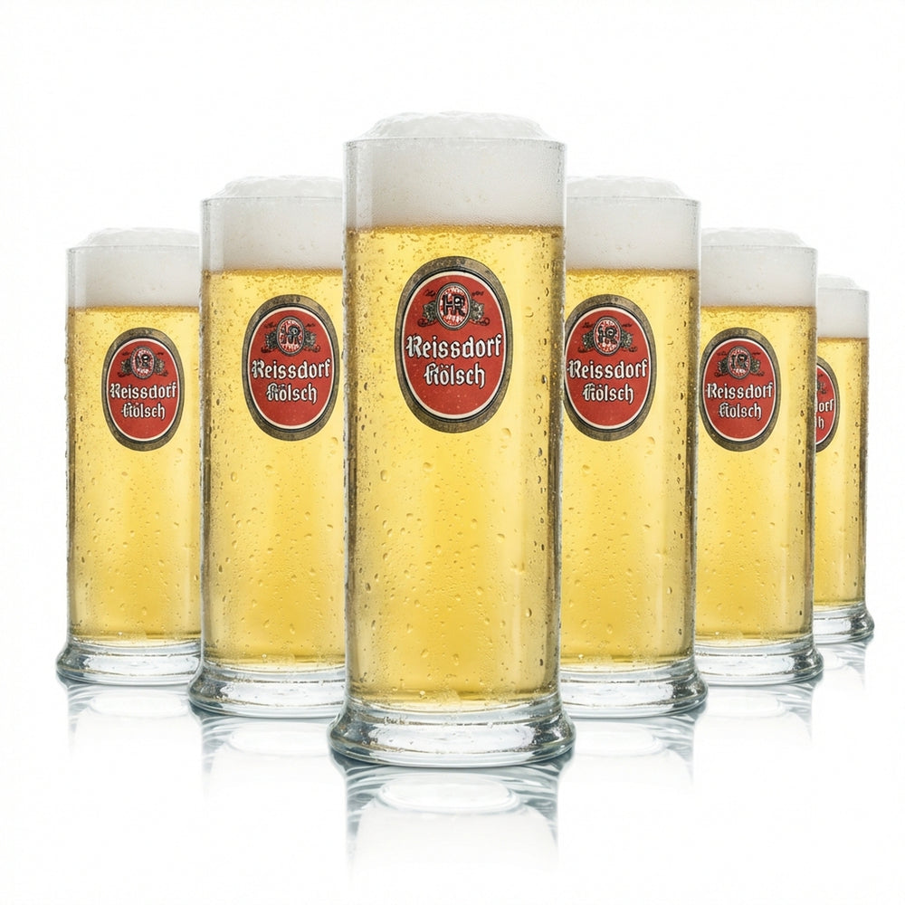 6x Reissdorf Beer Glass 0.3l Kölsch Mug Cologne Kölsch Glass Brewer
