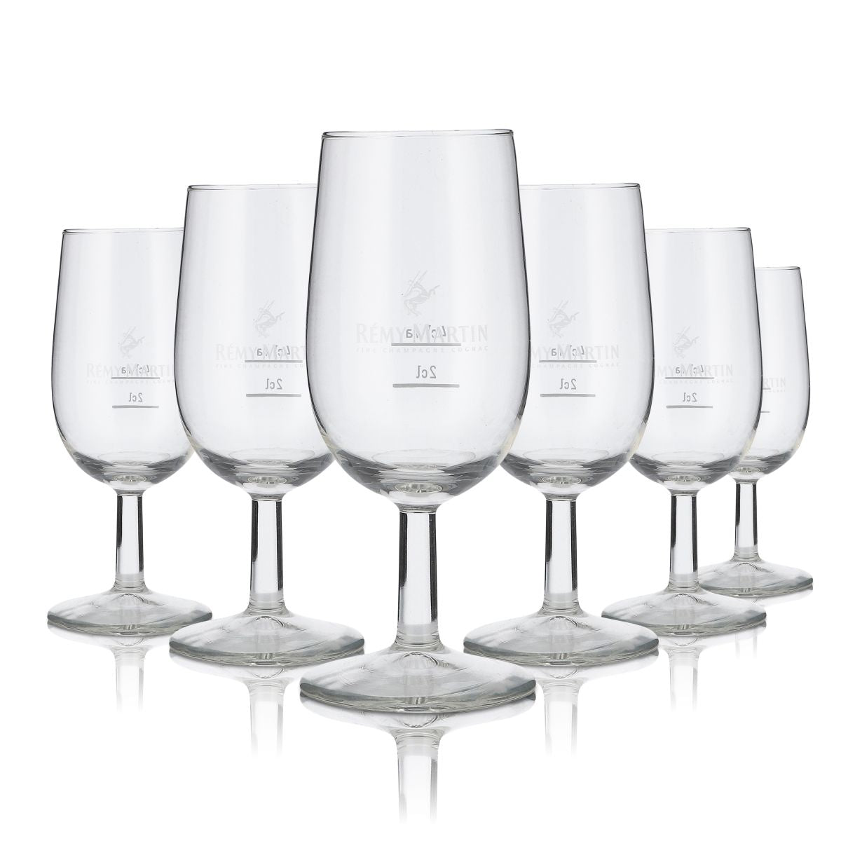 6x Remy Martin Glass 0.14l Cognac Snifter Glass Set Tasting Nosing Brandy