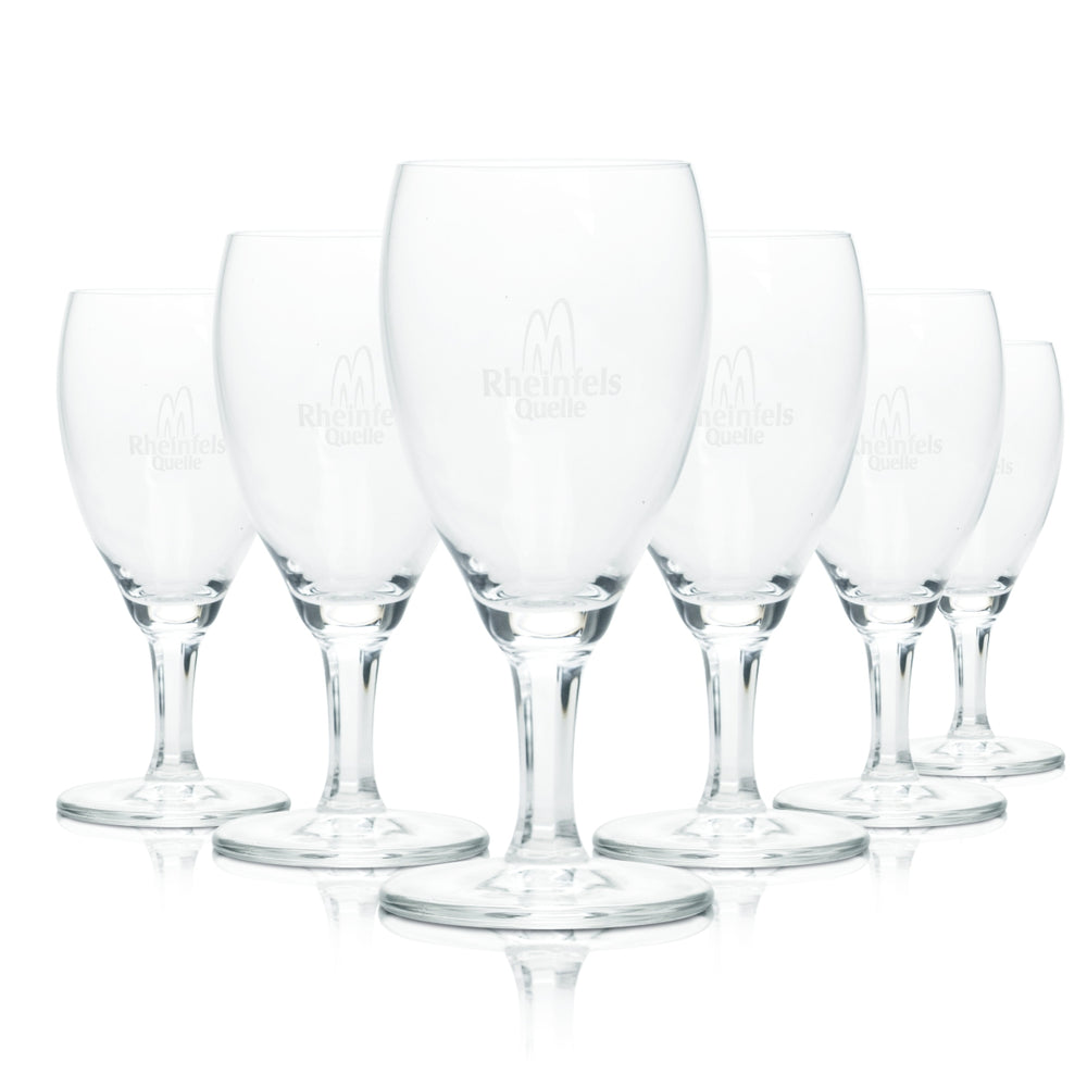 6x Rheinfels Quelle water glass 0.19 l goblet cup mineral water glasses sparkling water