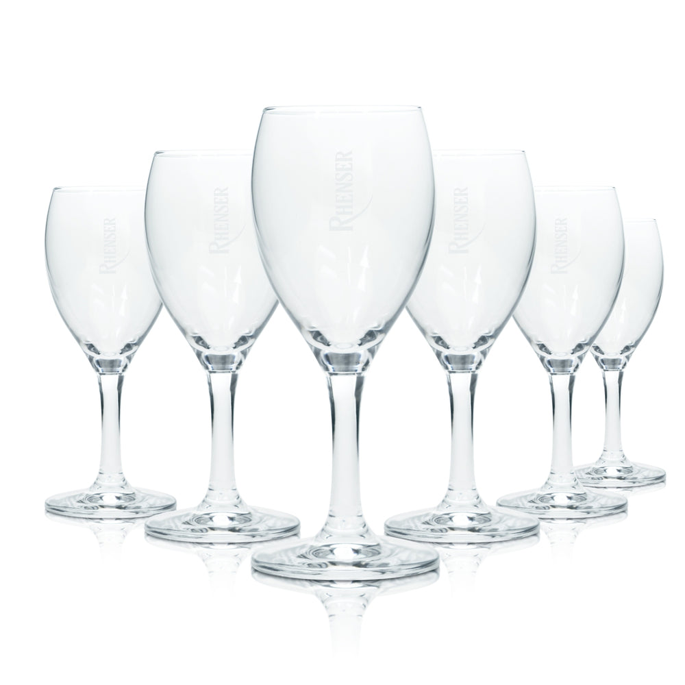 6x Rhenser water glass 0.1l goblet flute tulip cup glasses mineral soda sparkling water