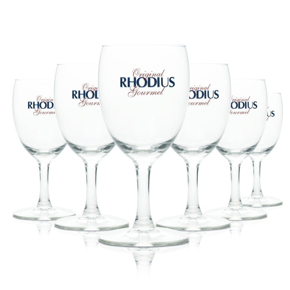 6x Rhodius Glass 0.19l Gourmet Water Goblet Cup Glasses Mineral Water Sparkling Water