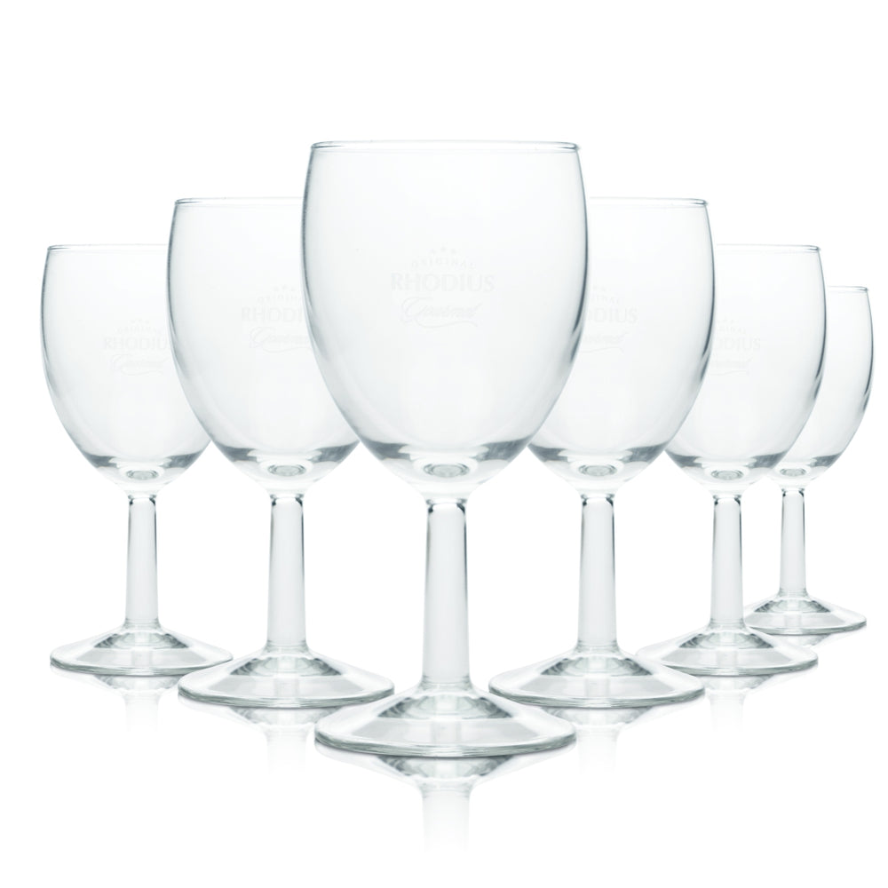 6x Rhodius Water Glass 0.2l Goblet Tulip Flute Glasses Gourmet Mineral Bar
