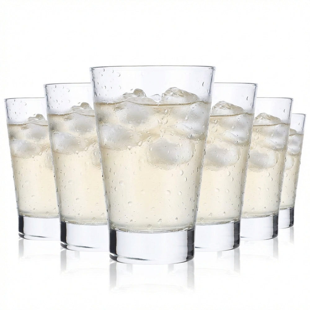 6x Rhodius Water Glasses Water Glasses 0.29l Cups V-Shape Bottom Lettering