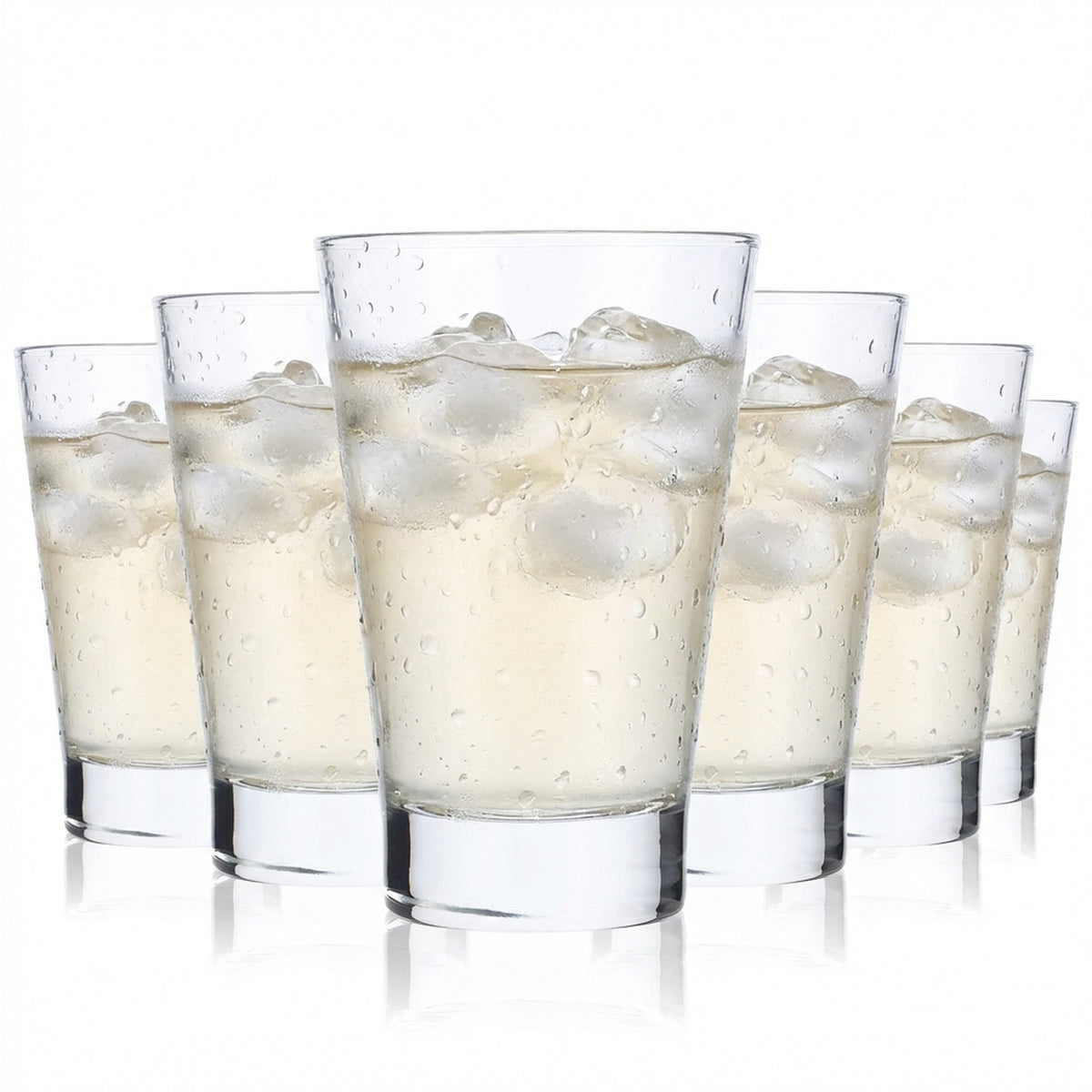 6x Rhodius Water Glasses Water Glasses 0.29l Cups V-Shape Bottom Lettering