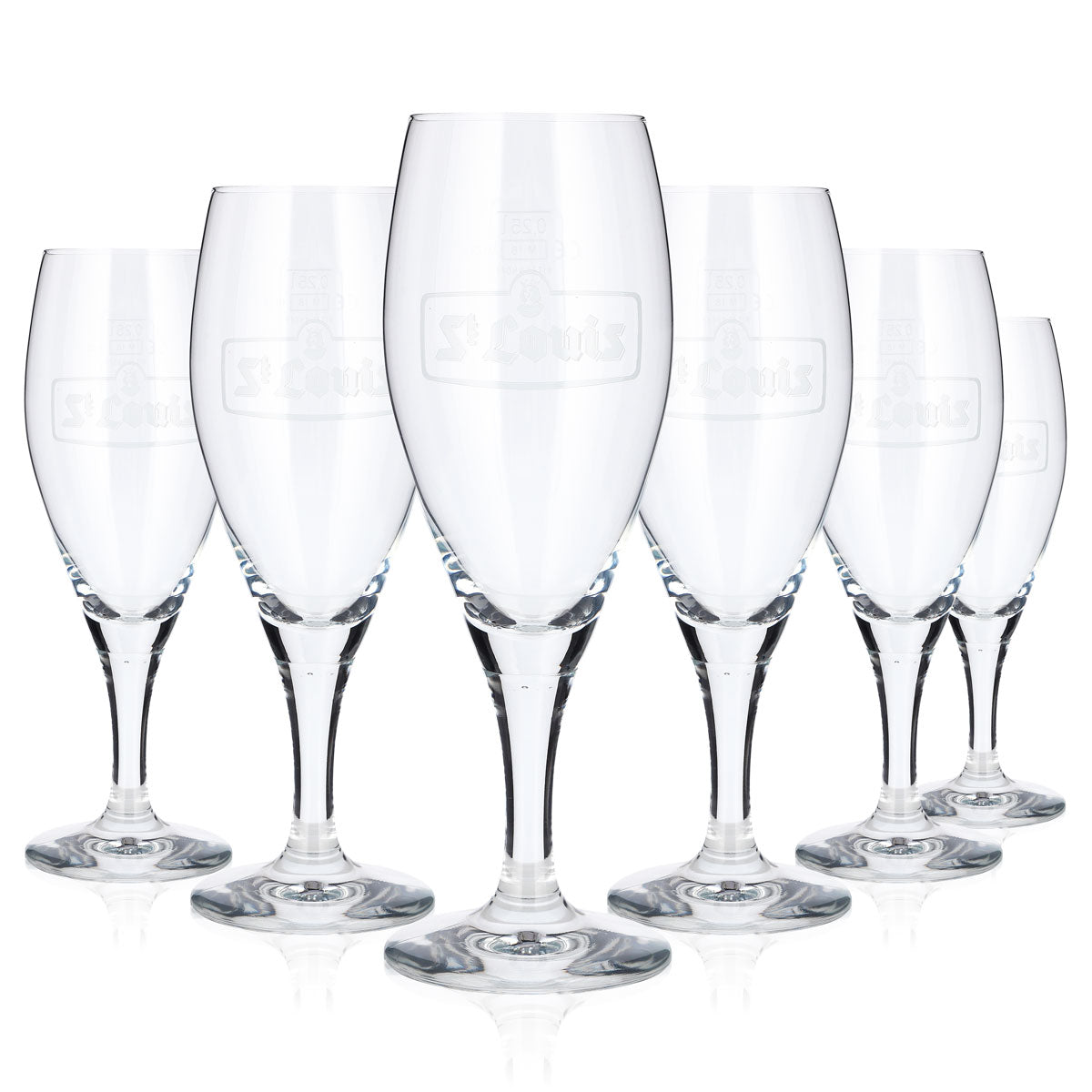 6 Ritzenhoff Beer Glasses, 0.25 L, Trophy Shape, White Logo
