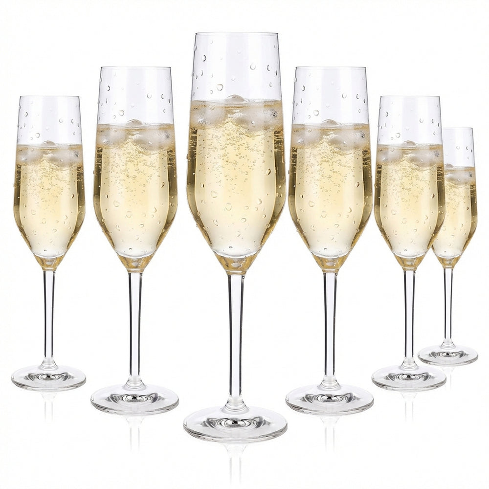 6x Ritzenhoff Sparkling Wine Glass Flute Cava 0.25l Sparkling Wine Glass Crystal Glass Cristal