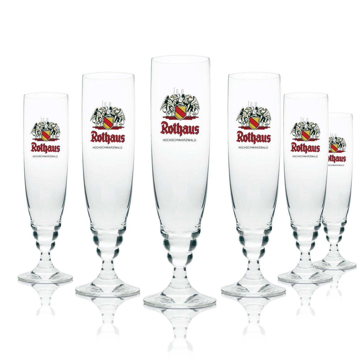 6x Rothaus beer glass 0.3l elegant goblet glass pilsner glass set calibrated for catering – View 6