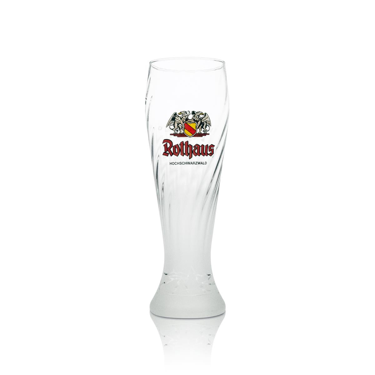 6x Rothaus 0.5l wheat beer glasses, frosted design, Baden brewery – View 2