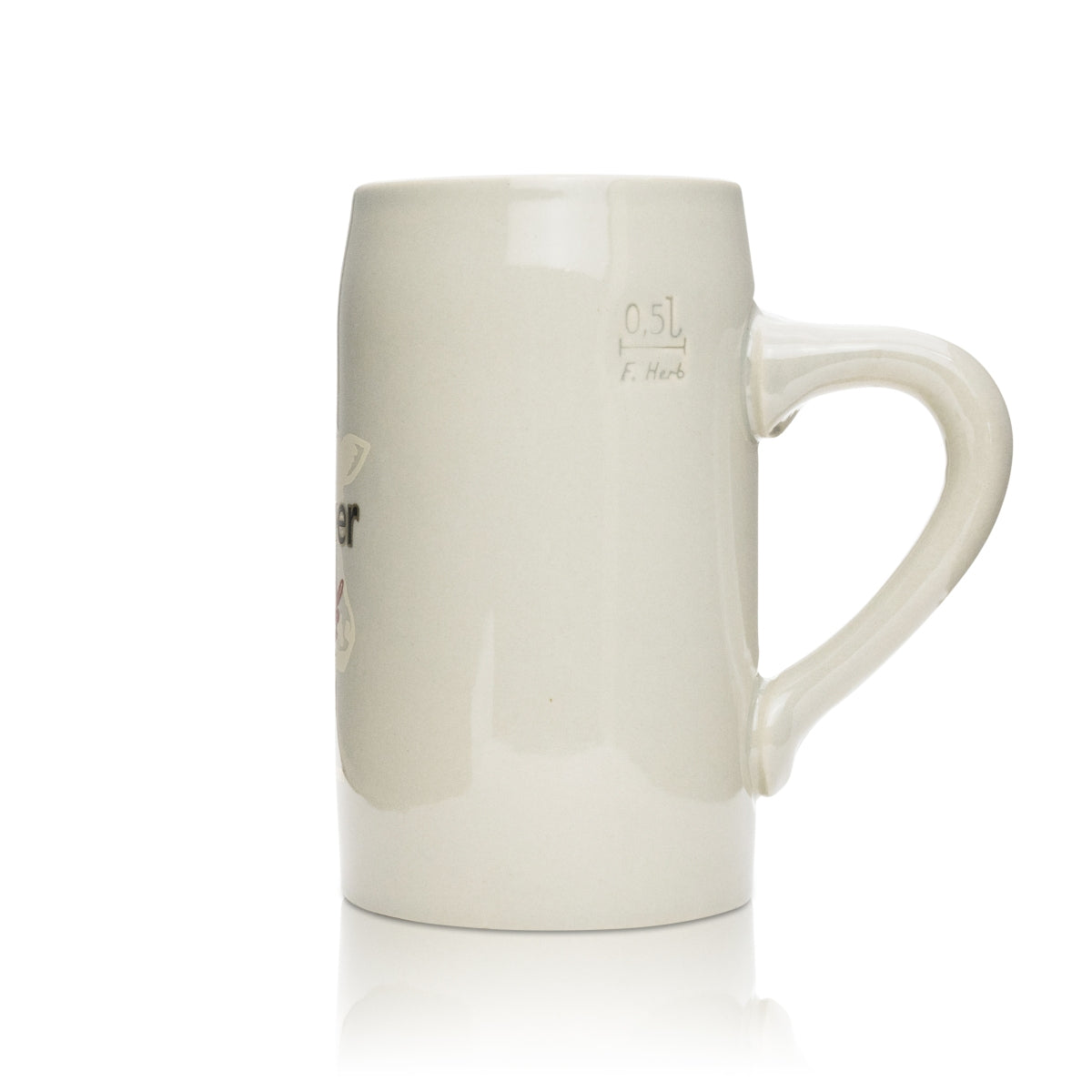 6x Ruppaner beer glass porcelain mug 500ml – View 3