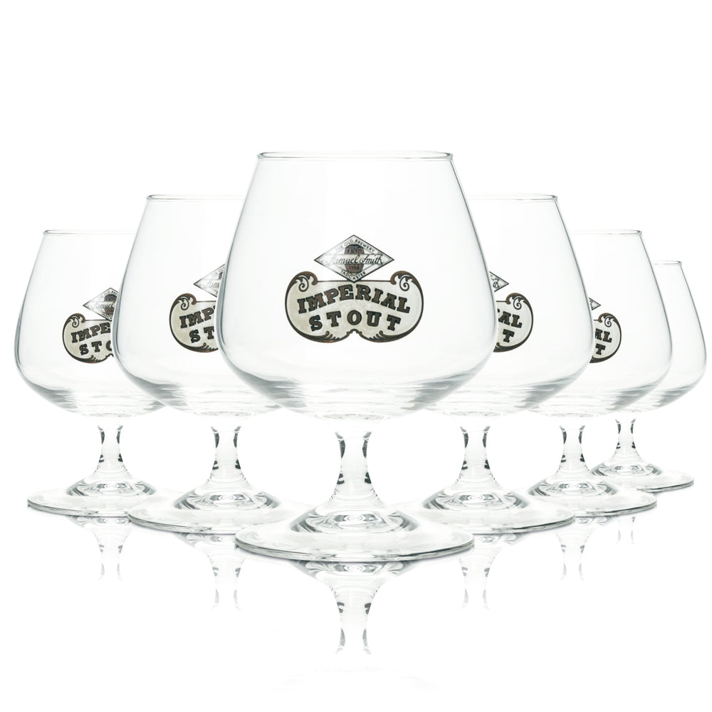 6x Samuel Smith Beer Glass 0.41l Goblet Craft Beer Imperial Stout Tulip Glasses UK