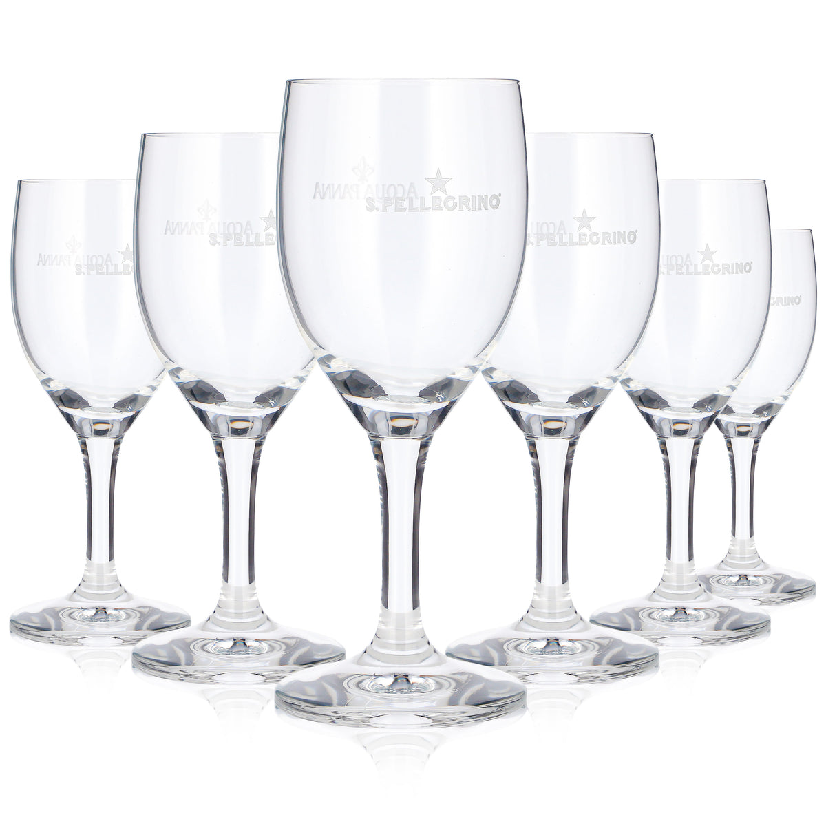 6x San Pellegrino Water Glasses, 0.2 L, Acqua Panna Small (Set of 6)