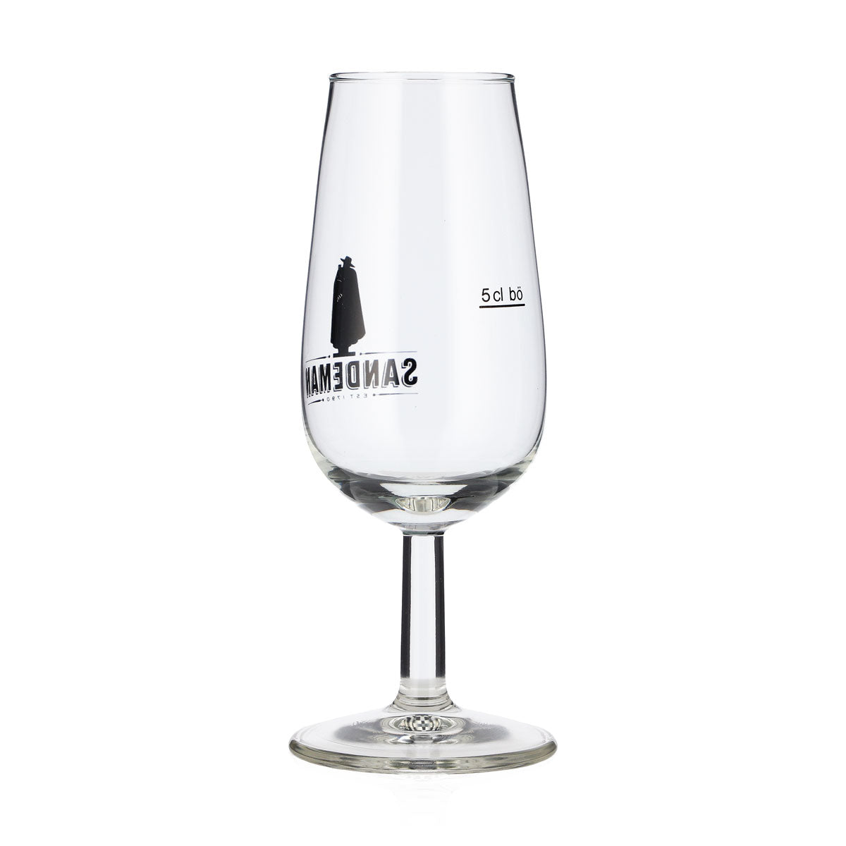 6 Sandeman Wine Glasses, 5 cl, Tatsingglas Logo, Black (Set of 6) – View 3