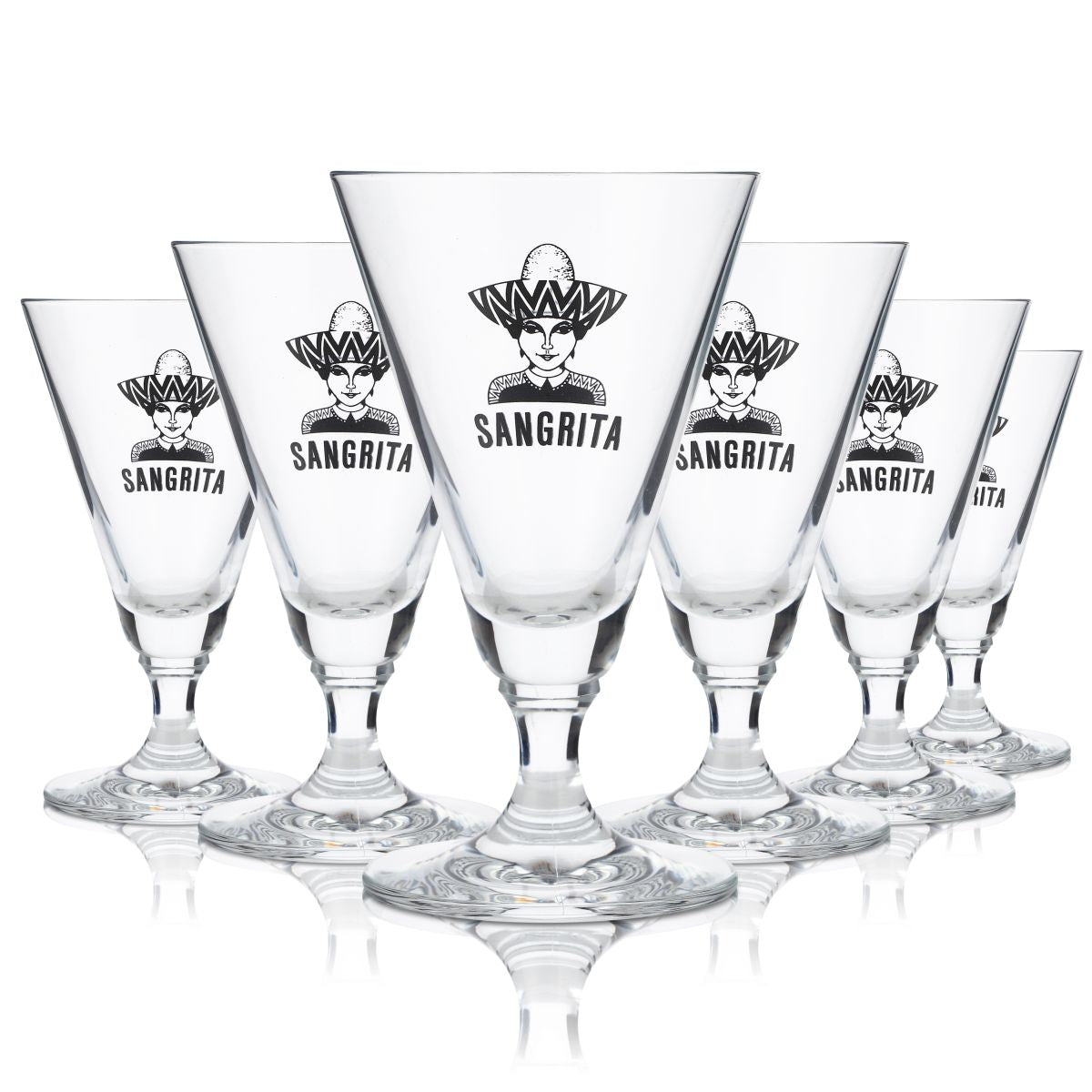 6x Sangrita glass 0.125 l Goblet glass Martini glass Vegetable juice Tomato juice Long drink